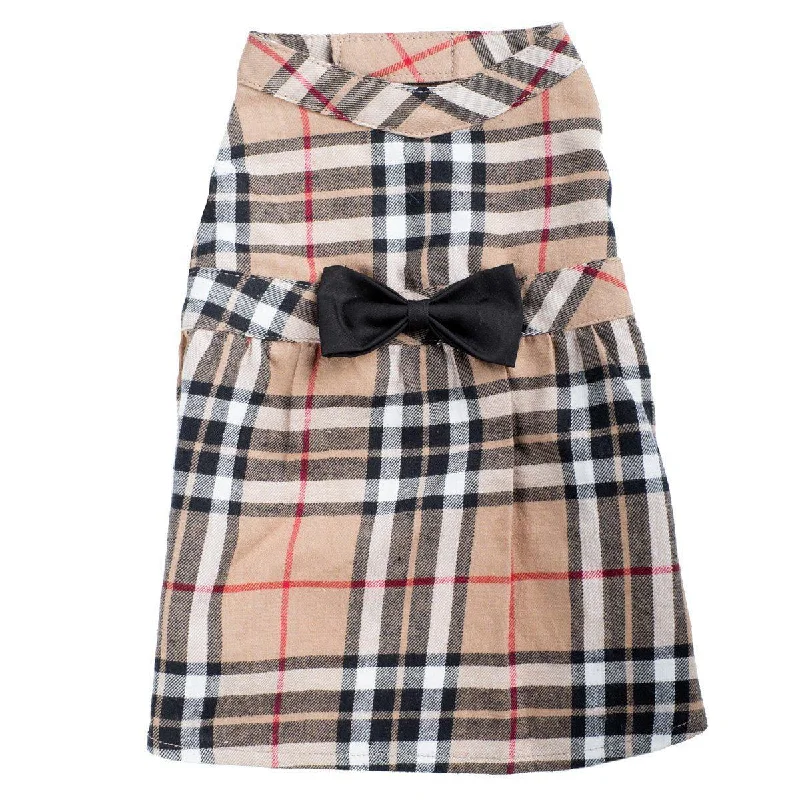 Tan Plaid Dog Dress