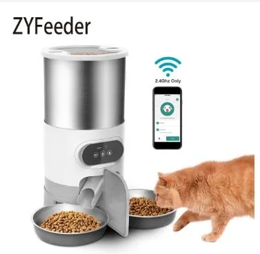 4-5LTR  WIFI APP AUTOMATIC DOG&CAT FEEDER (DOUBLE BOWL)