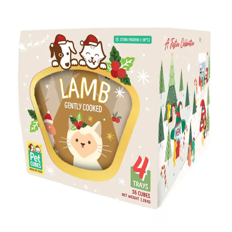 [5% OFF] PetCubes Gently Cooked Festive Lamb for Cats 1.28KG