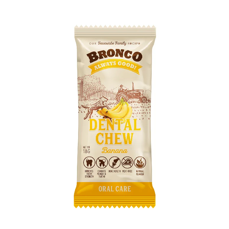 Bronco Banana Dental Chew Dog Treat