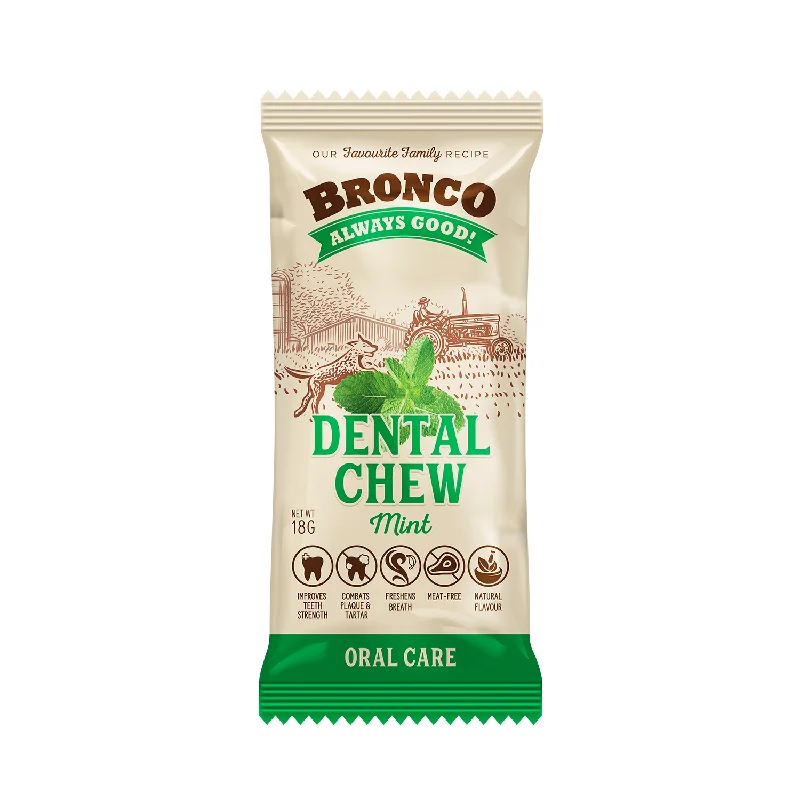 Bronco Mint Dental Chew Dog Treat