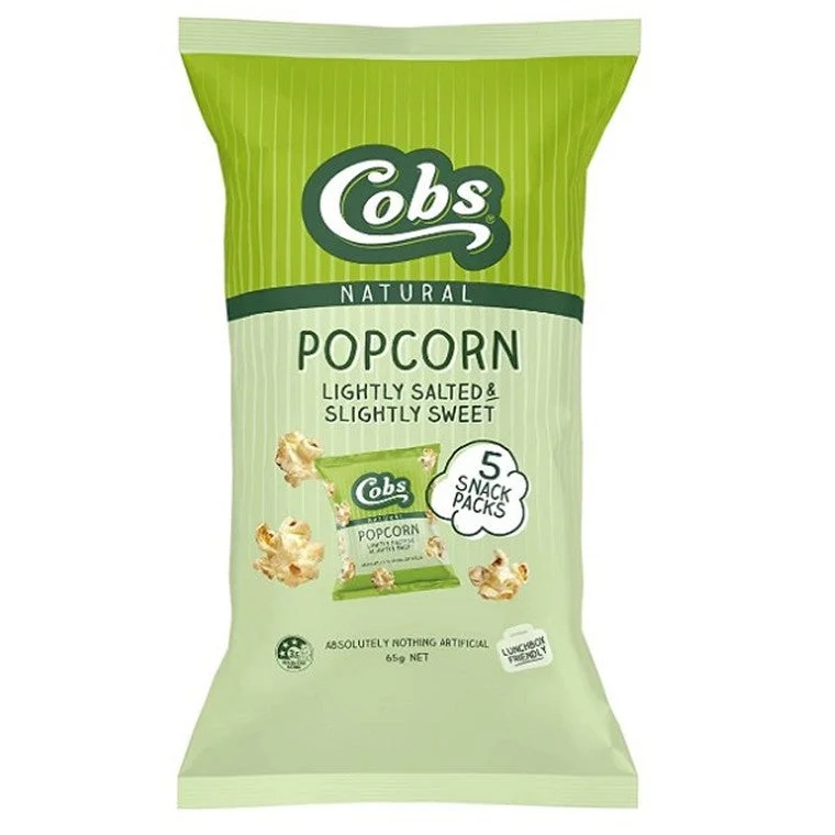 Cobs Natural Popcorn, Lightly Salted Slightly Sweet, 5pk