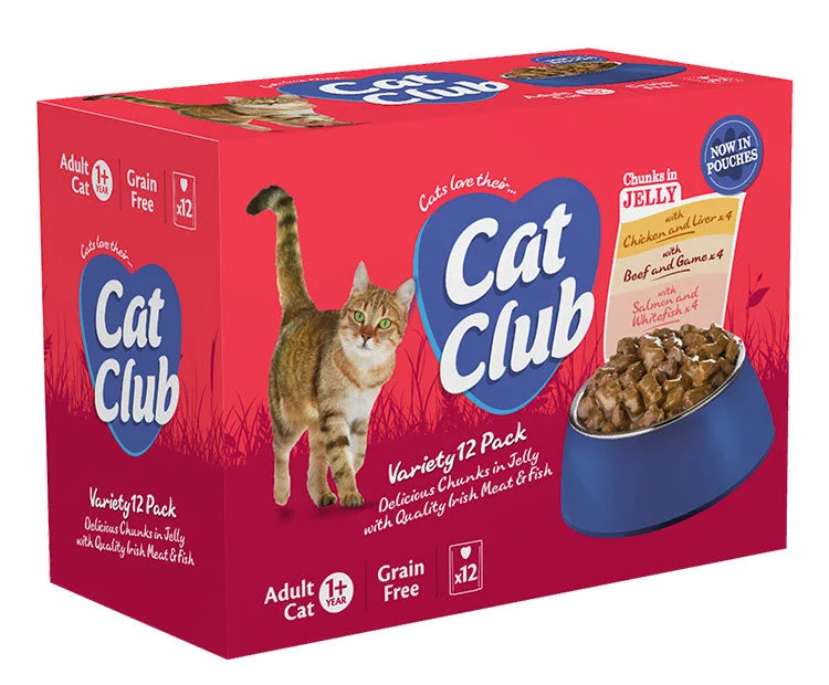 Cat Club | Wet Cat Food Pouches | Variety Pack In Jelly - 12 x 100g