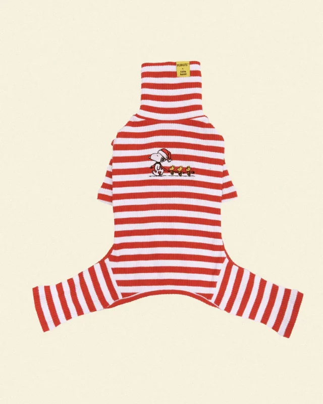 Snoopy and Woodstock Stripe Dog Onesie