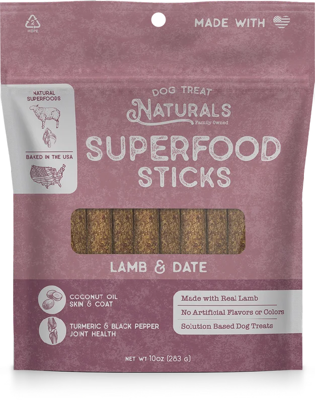 Dog Treat Naturals Lamb & Date Superfood Sticks Dog Treats