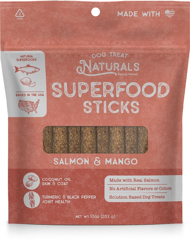 Dog Treat Naturals Salmon & Mango Superfood Sticks Dog Treats (Copy)