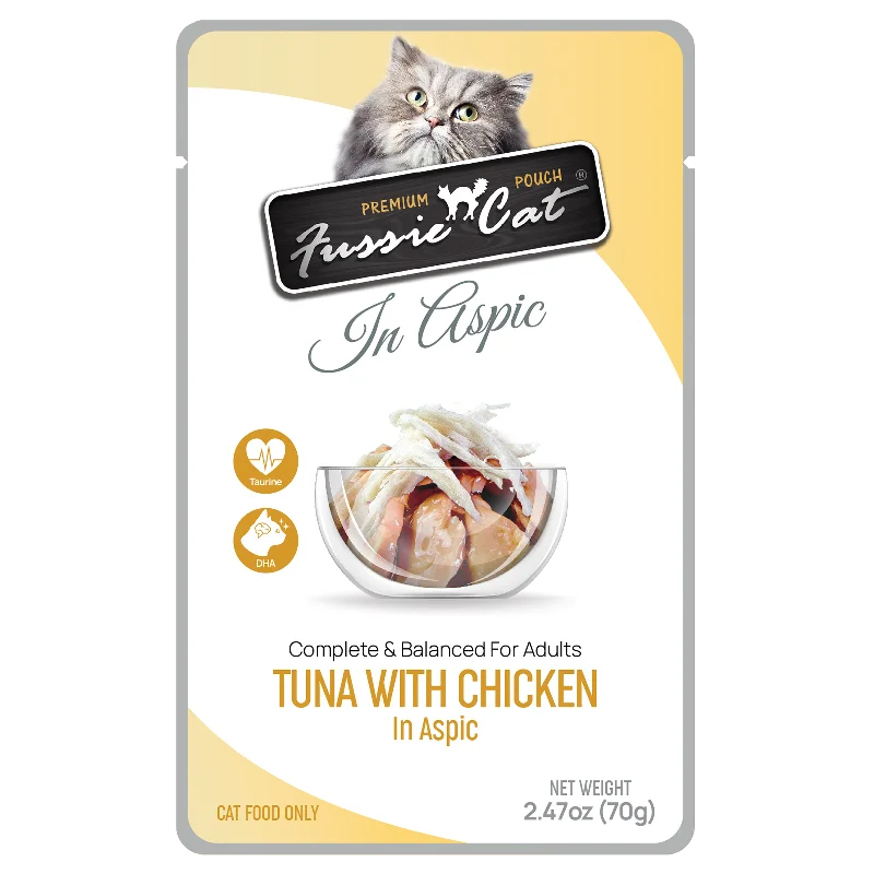 Fussie Cat In Aspic Tuna with Chicken Wet Cat Food Pouch