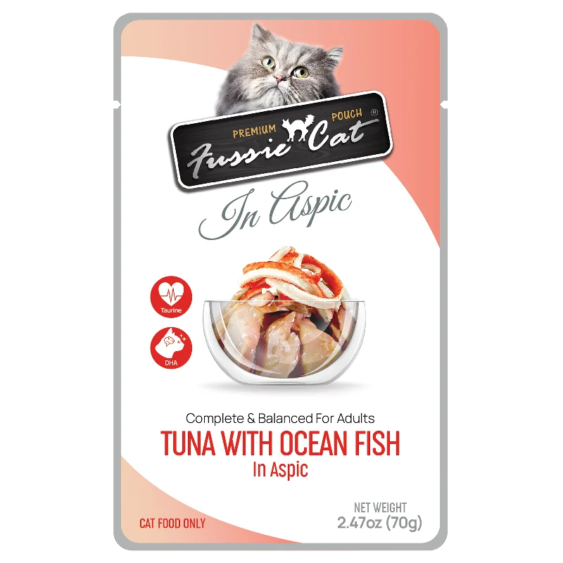 Fussie Cat In Aspic Tuna with Oceanfish Wet Cat Food Pouch