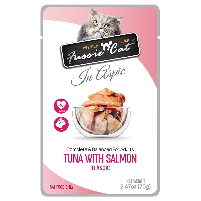 Fussie Cat In Aspic Tuna with Salmon Wet Cat Food Pouch