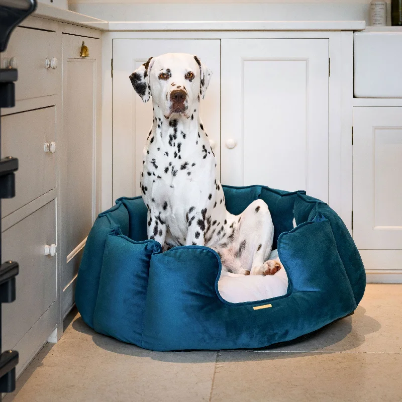 High Wall Bed in Marine Velvet by Lords & Labradors