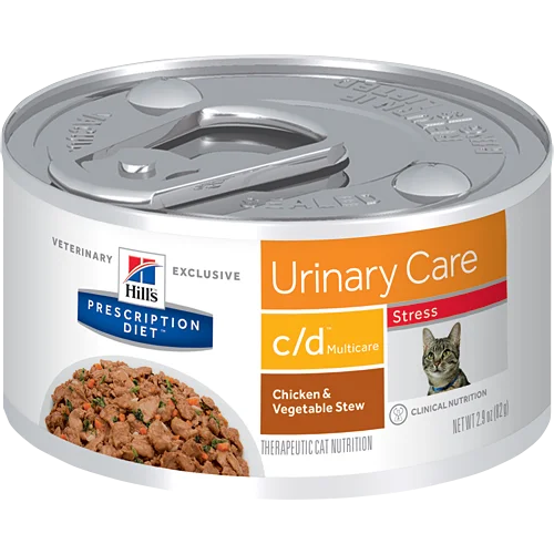 Hills Prescription Diet C/D Multicare Stress Chicken & Vegetable Stew Wet Cat Food