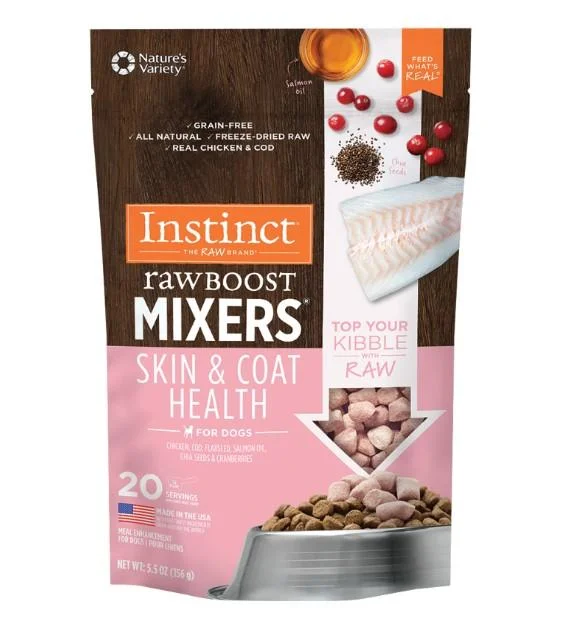 Instinct Raw Boost Mixers Freeze-Dried Topper Dog Food (Skin & Coat Health)