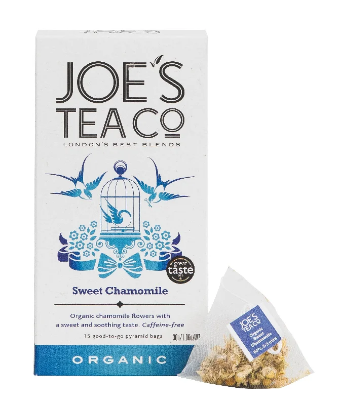 Joe's Tea Co. Sweet Chamomile 15x Biodegradeable Pyramid Bags 15 bags