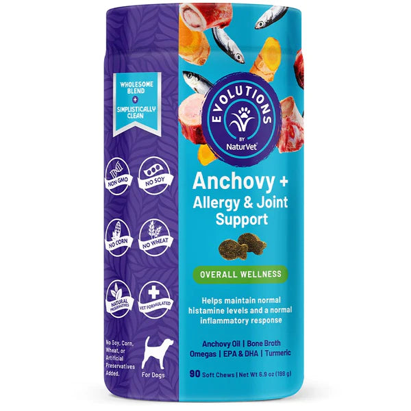 NaturVet Evolutions Anchovy+ Allergy & Joint Support (Overall Wellness)