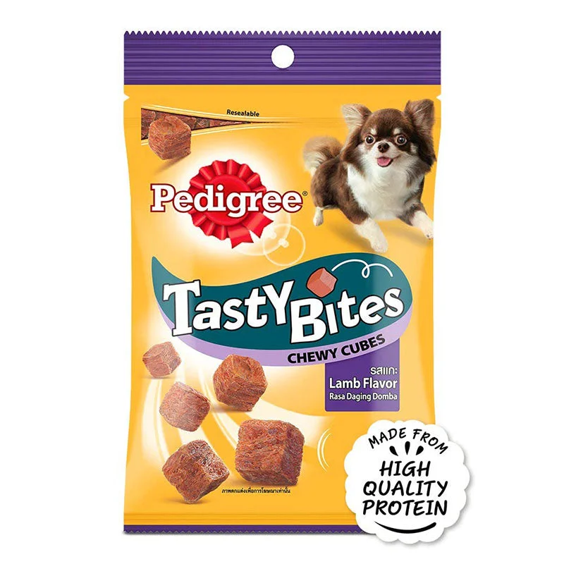 Pedigree Tasty Bites Chewy Bones, Lamb Flavour, Dog Treat 50 g