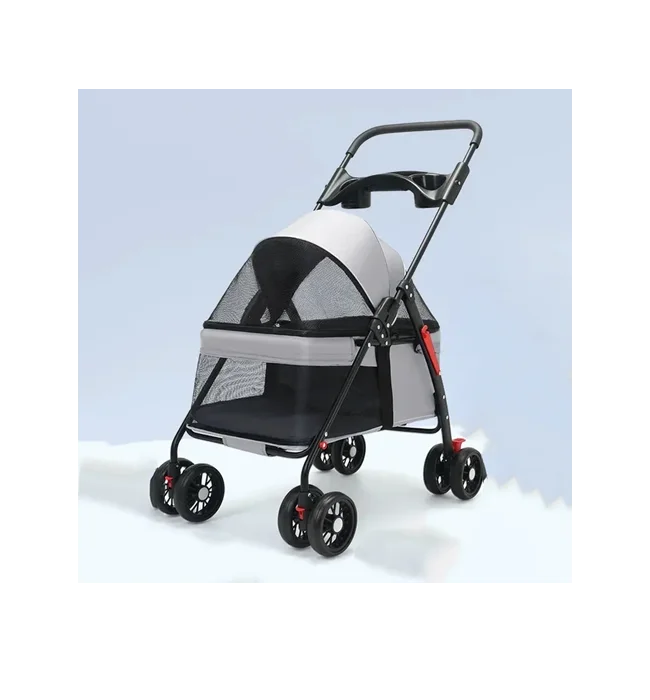 Pet Detachable Carrying Cart Dog Cat Lightweight Foldable Outdoor