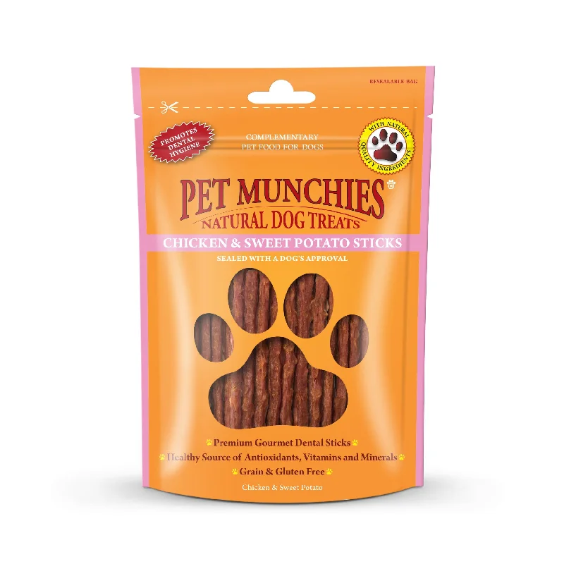 Pet Munchies | Hypoallergenic Meaty Dog Treats | Chicken & Sweet Potato - 90g