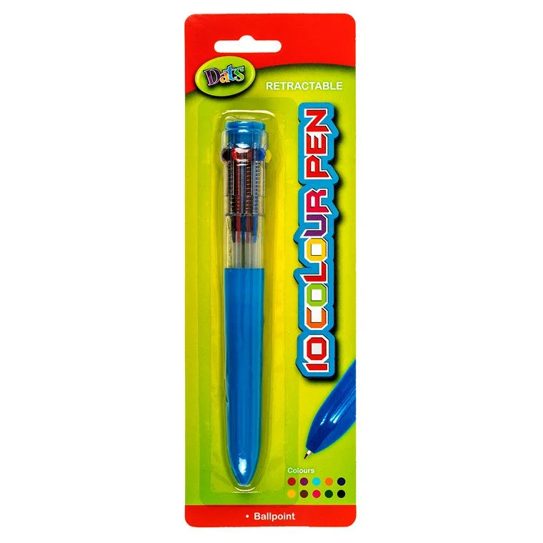 Retractable Ballpoint Pen, 10 in One