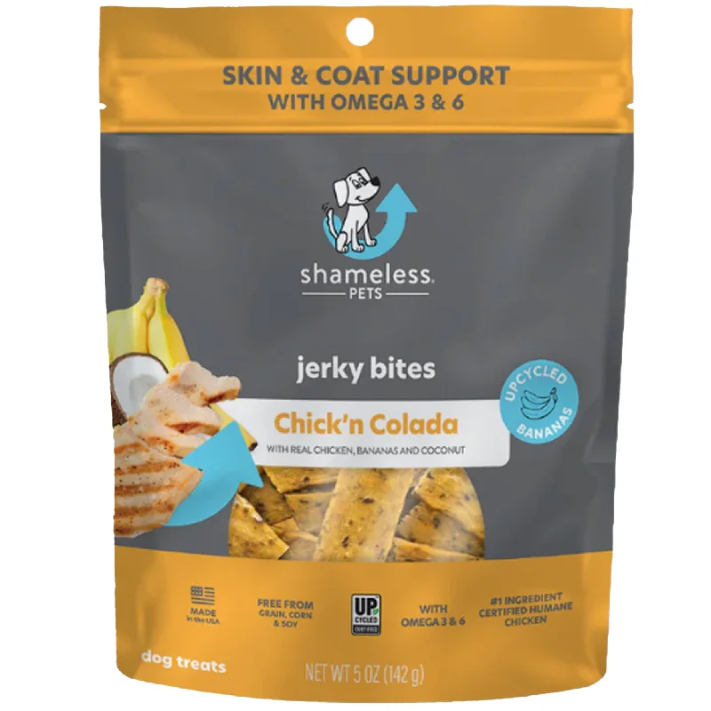 Shameless Pets Jerky Bites Dog Chick'n Colada 5 oz