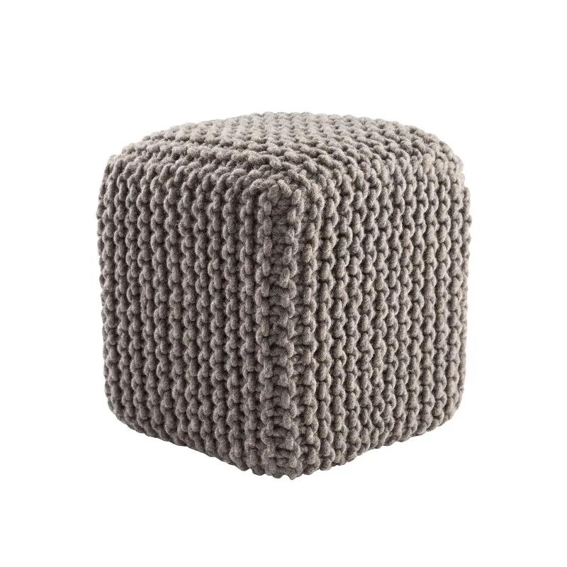 Nata Pouf in Titanium