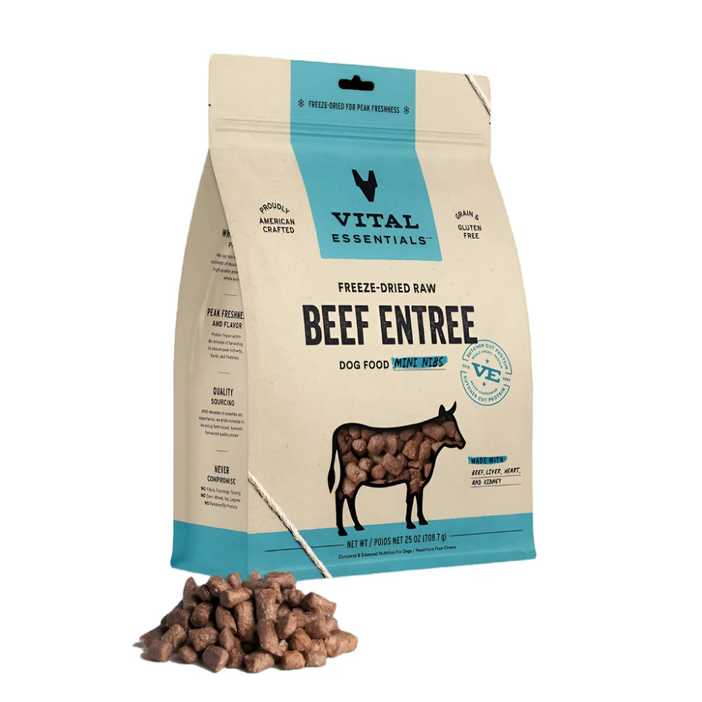 Freeze Dried Raw - Beef Entree Mini Nibs Dog Food