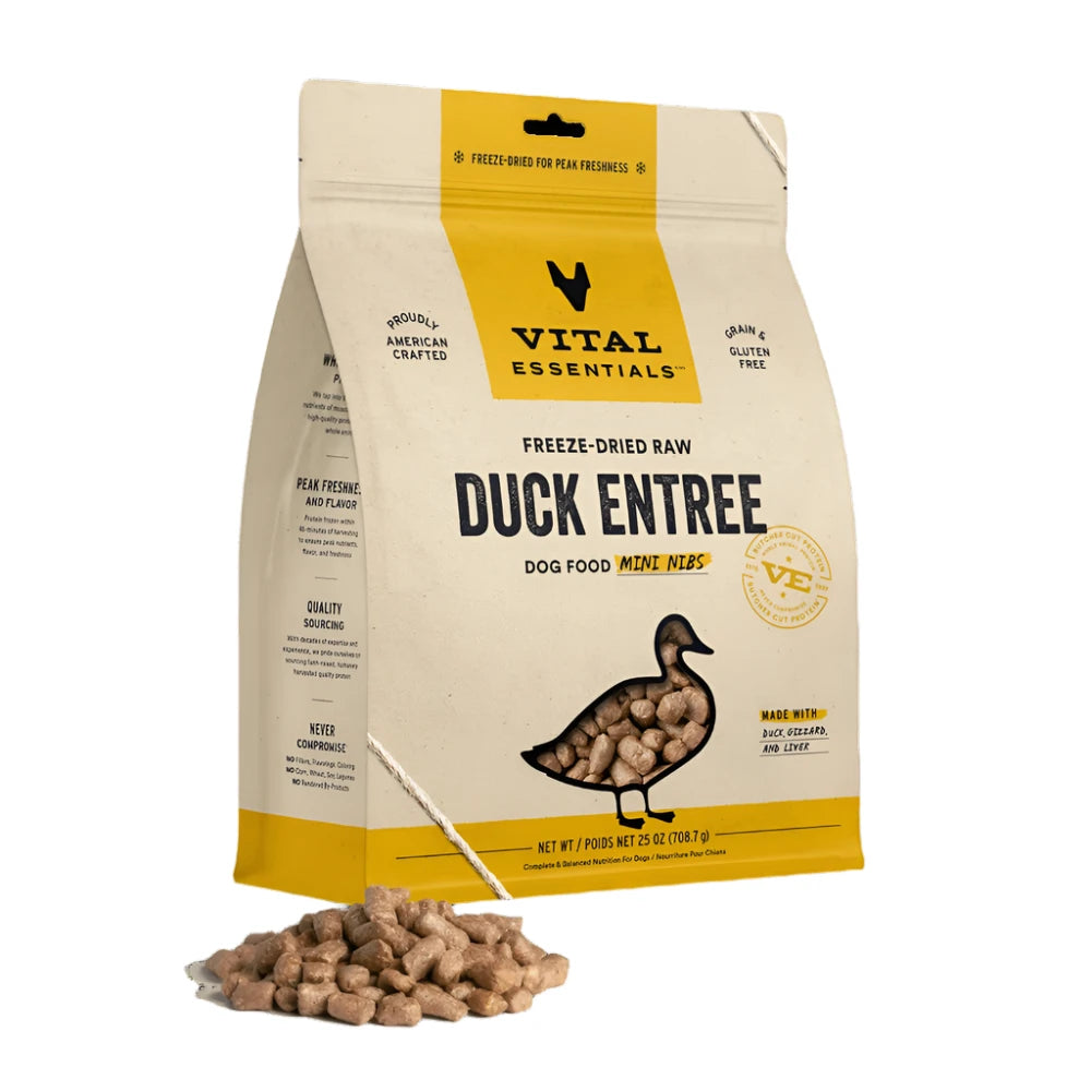 Freeze Dried Raw - Duck Entree Mini Nibs Dog Food