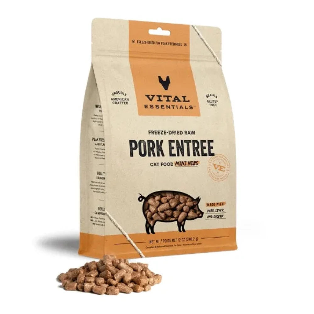 Freeze Dried Raw - Pork Entree Mini Nibs Cat Food