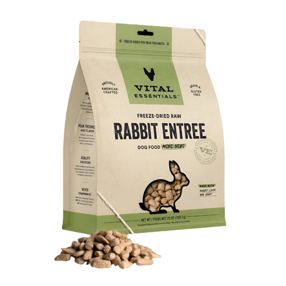 Freeze Dried Raw - Rabbit Entree Mini Nibs Dog Food