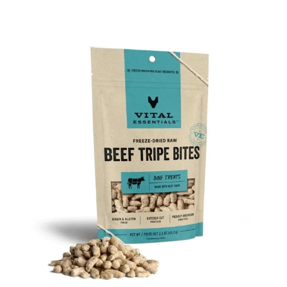 Grain Free Freeze Dried Beef Tripe Bites Dog Treats