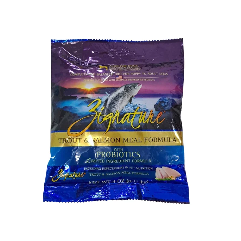 Zignature - Dry Dog Food - Grain Free Trout & Salmon - 4OZ